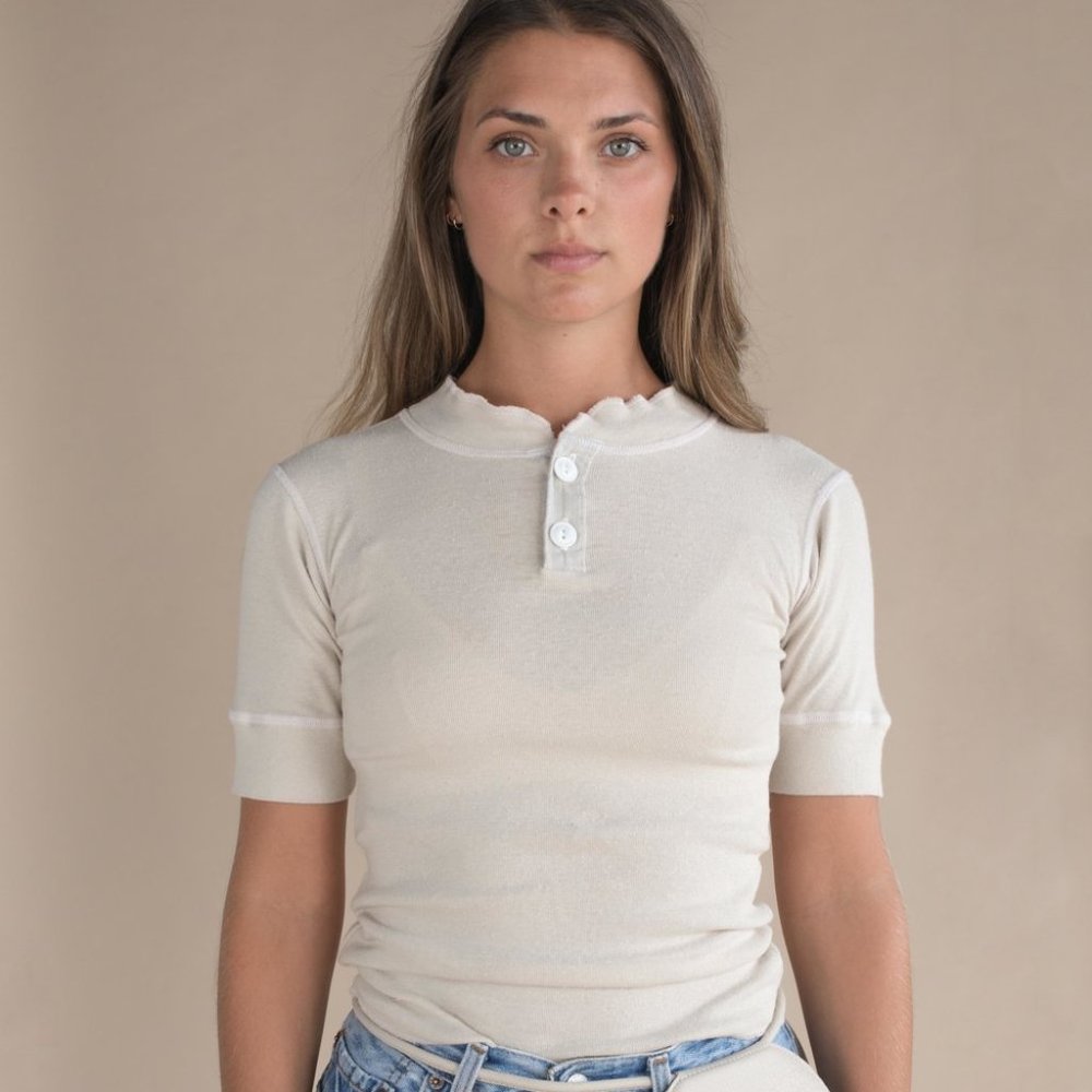 esby apparel chloe henley violet small
